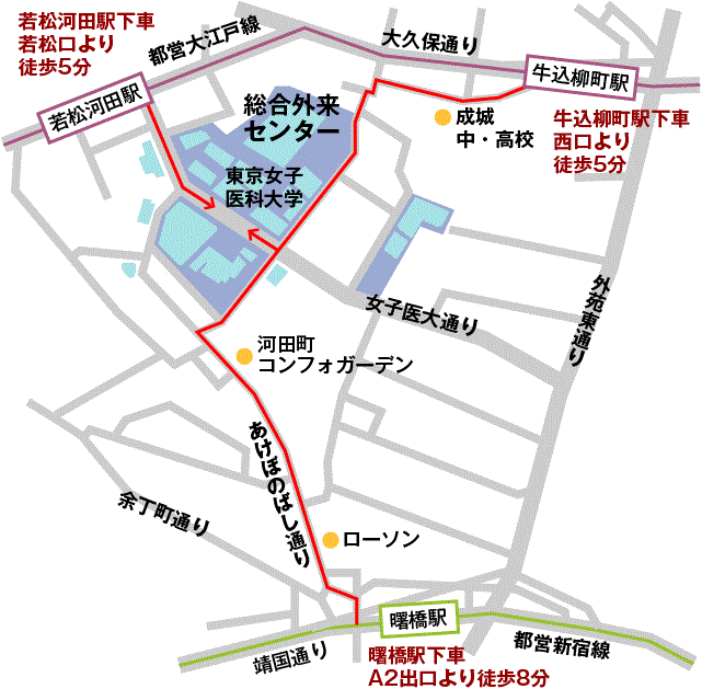 河田町キャンパス 詳細地図