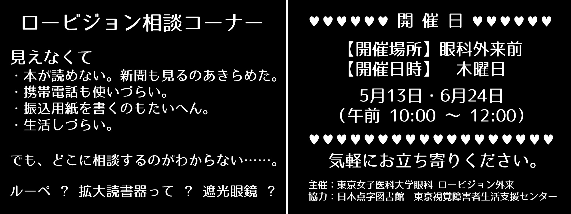 概要解説｜ロービジョン相談コーナー