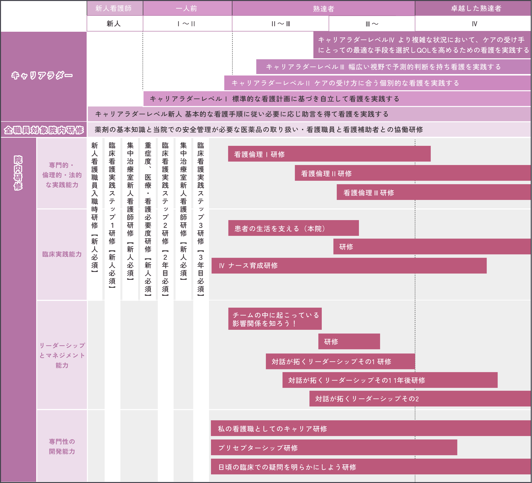 キャリアラダー別 院内研修 2025年度版